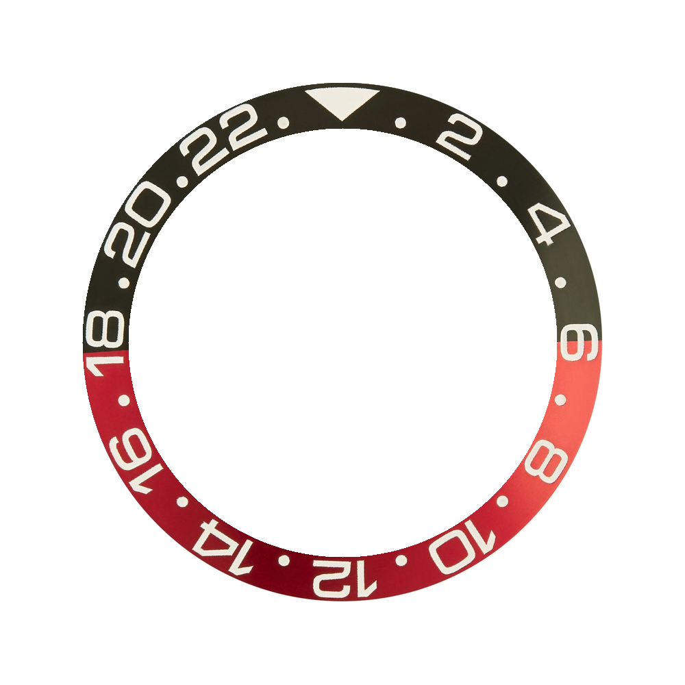 SKX007/SRPD Aluminium Bezel Insert: GMT style Red/Black (Coke)