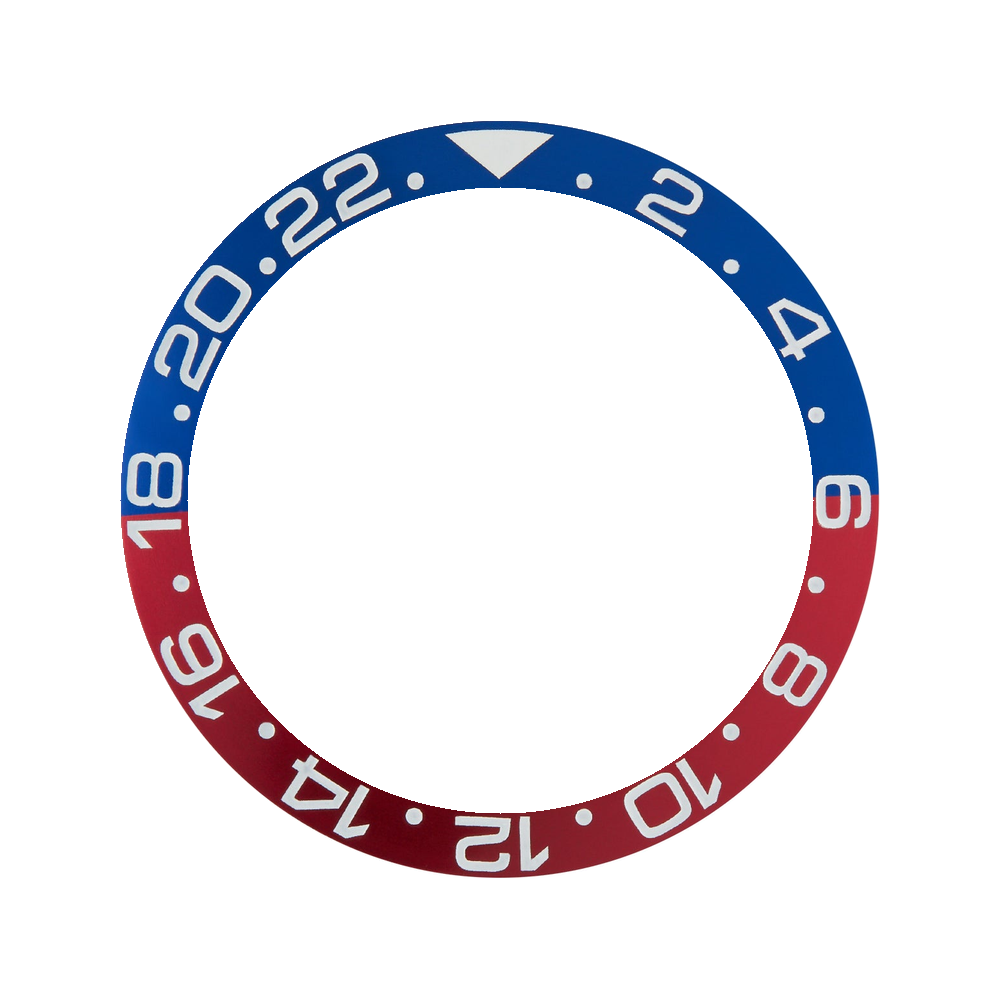SKX007/SRPD Aluminium Bezel Insert: GMT style Red/Blue (Pepsi)