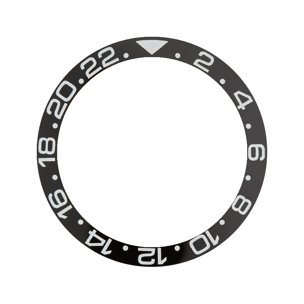 SKX007/SRPD Ceramic Bezel Insert: GMT style Black/White