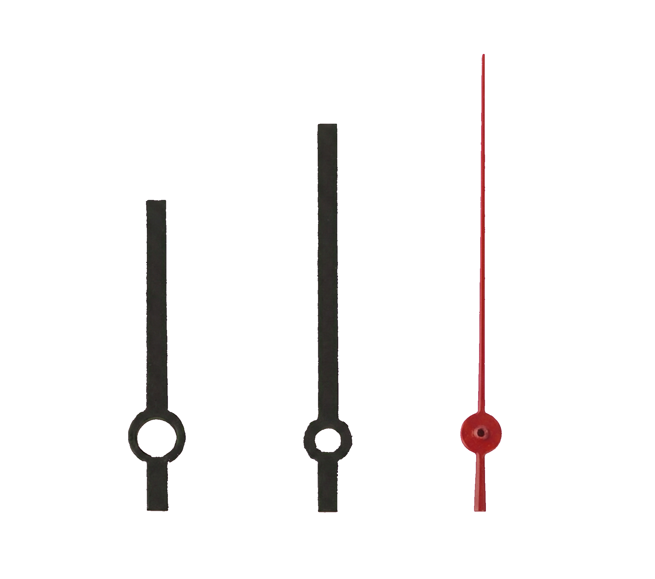 Baton Black Finish + Red Seconds Hand